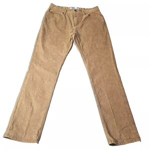 Old Navy Mens Jeans Beige Size 34x30 Slim Built In Flex Corduroy five pockets.